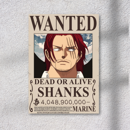 WANTED SHANKS POSTER