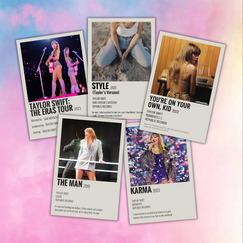 Taylor Swift Vintage Polaroid Prints – Swiftie Fan Music Collectible