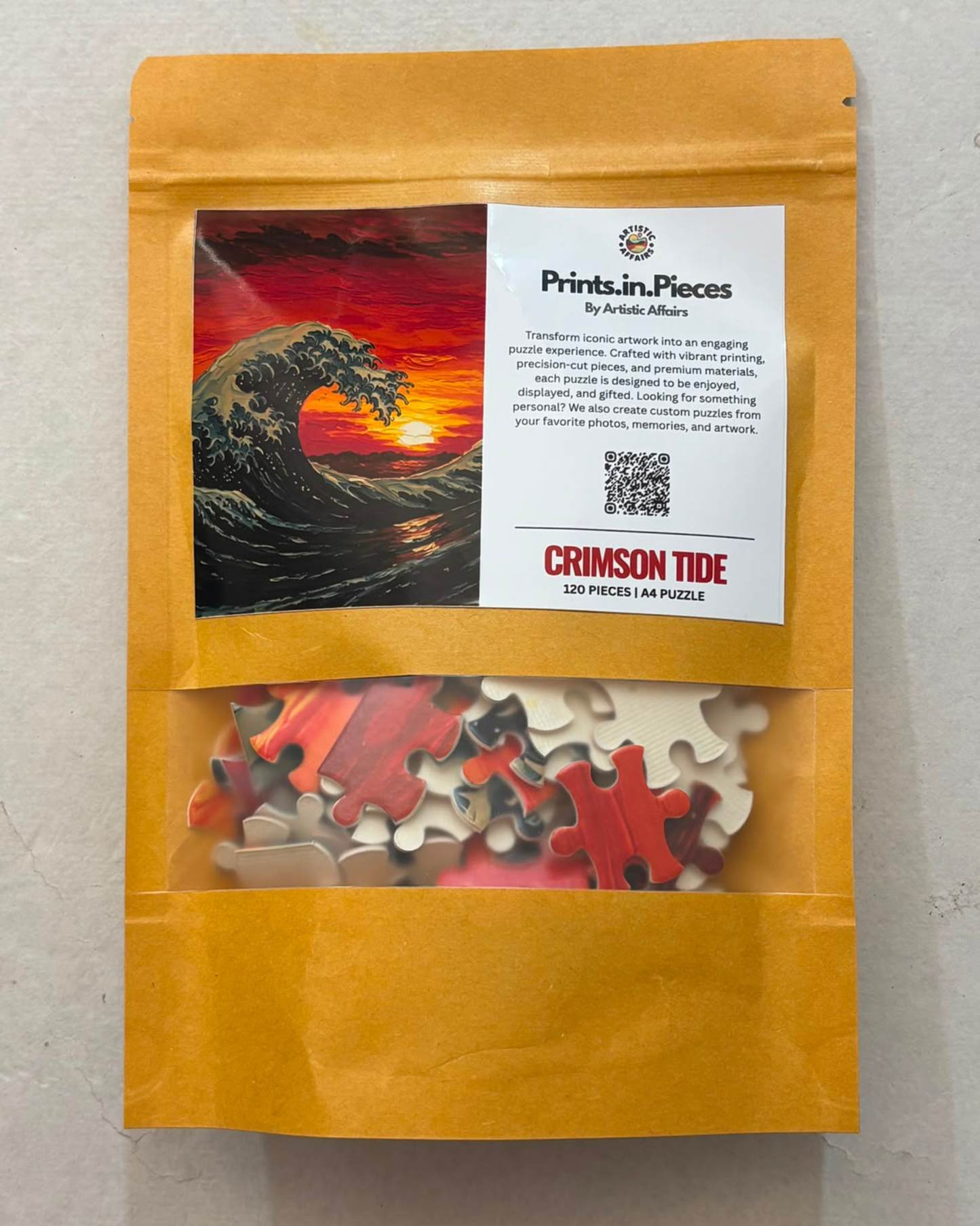 Crimson Tide Puzzle | Prints.in.Pieces | A4 120 Piece Jigsaw