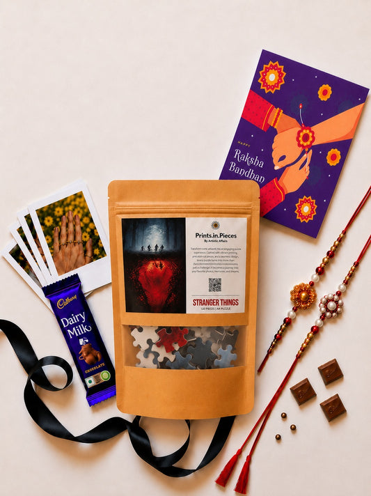 Stranger Things Puzzle Rakhi Hamper