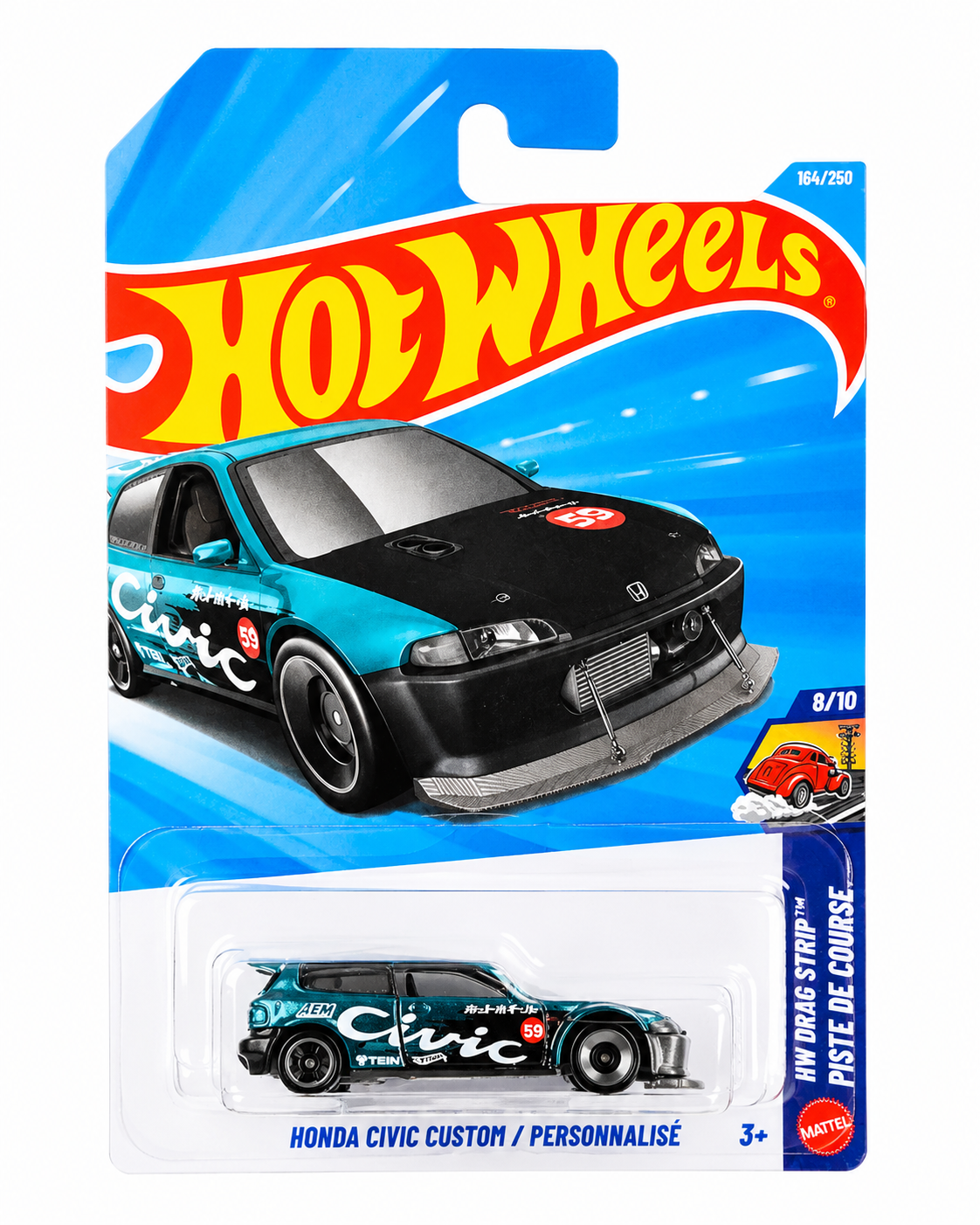 Hot Wheels Honda Civic Custom/Personnalisé 1:64 Die-Cast Car