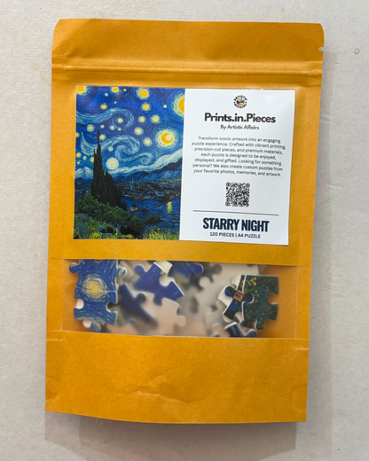 Starry Night Puzzle | Prints.in.Pieces | A4 120 Piece Jigsaw