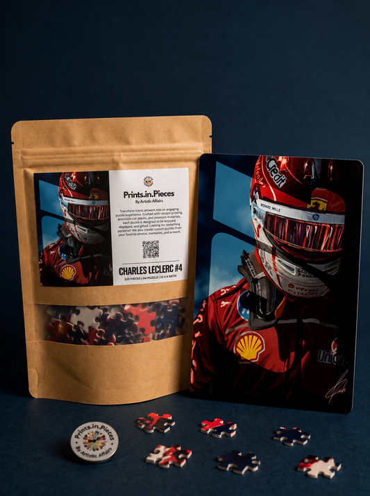Charles Leclerc Ferrari F1 Puzzle #4 — 120 Piece Helmet Portrait