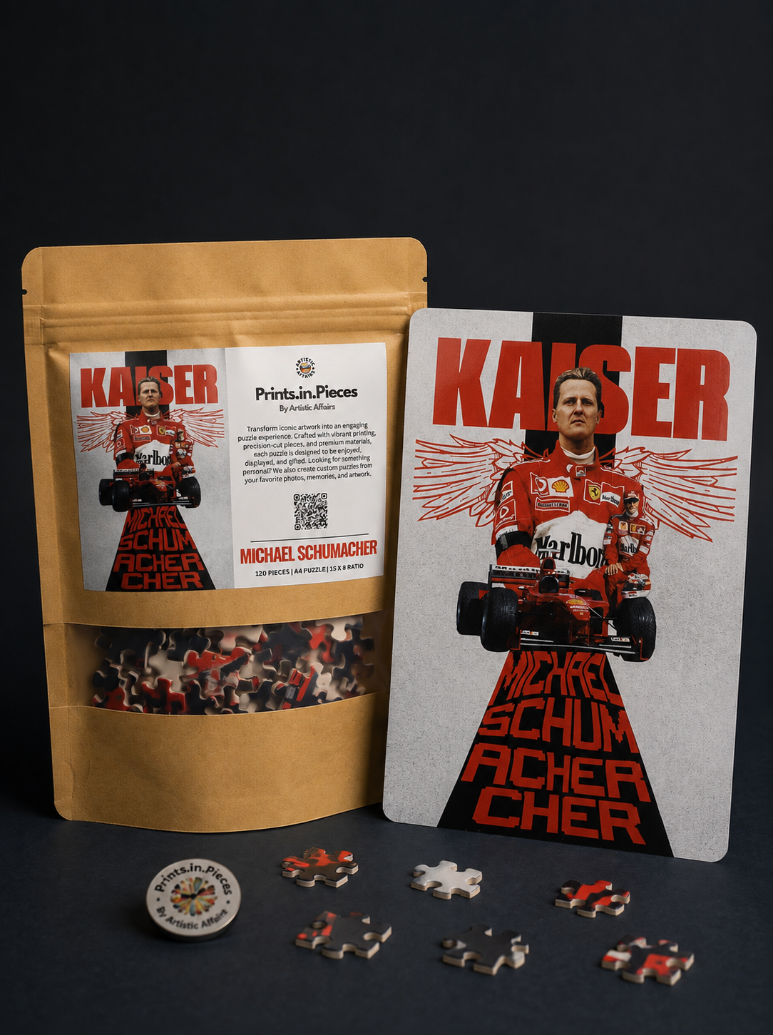 Kaiser Michael Schumacher Ferrari F1 Puzzle — 120 Piece Collectible