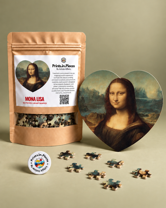 Mona Lisa Heart-Shaped Puzzle