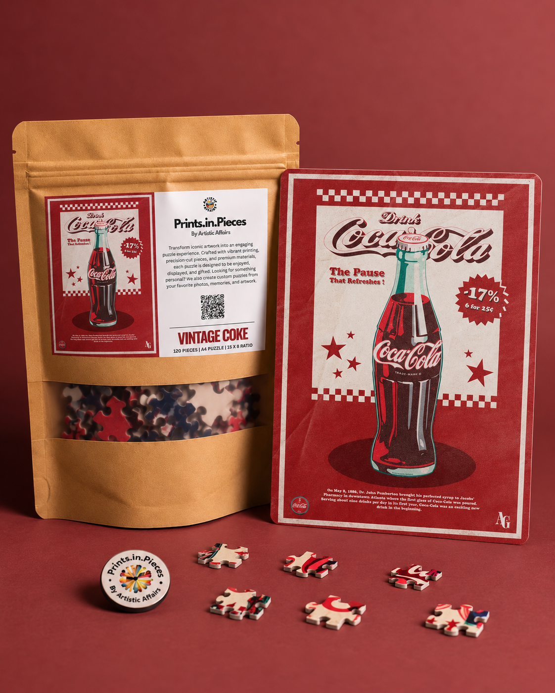 Vintage Coca-Cola The Pause That Refreshes Jigsaw Puzzle