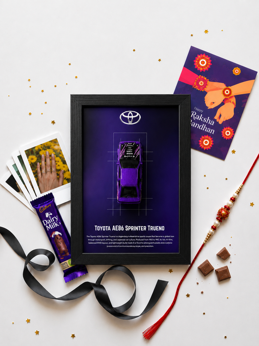 Toyota AE86 Sprinter Trueno 3D Car Frame Raksha Bandhan Hamper