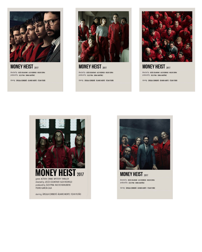 Money Heist Polaroid Collection - Netflix Thriller Fan Set