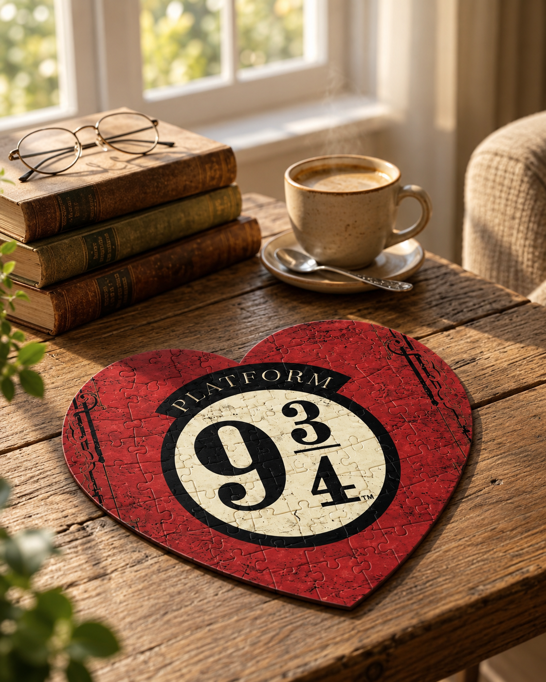 Platform 9¾ Heart-Shaped Puzzle