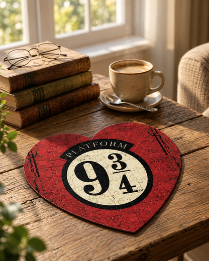 Platform 9¾ Heart-Shaped Puzzle