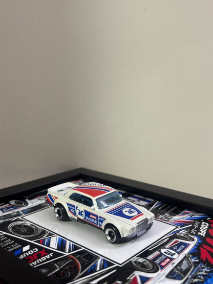 Jaguar XJC V12 Coupe car frame for wall or desk, view 4
