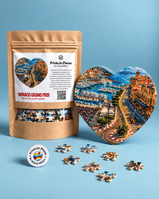 Monaco Grand Prix Heart-Shaped Puzzle