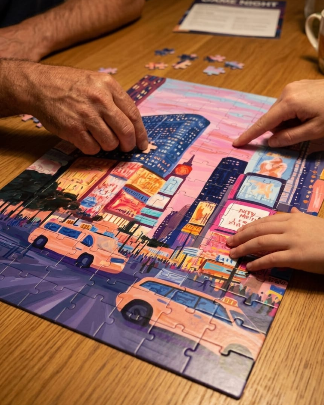 Times Square NYC Art Puzzle (A4, 120 Pieces)