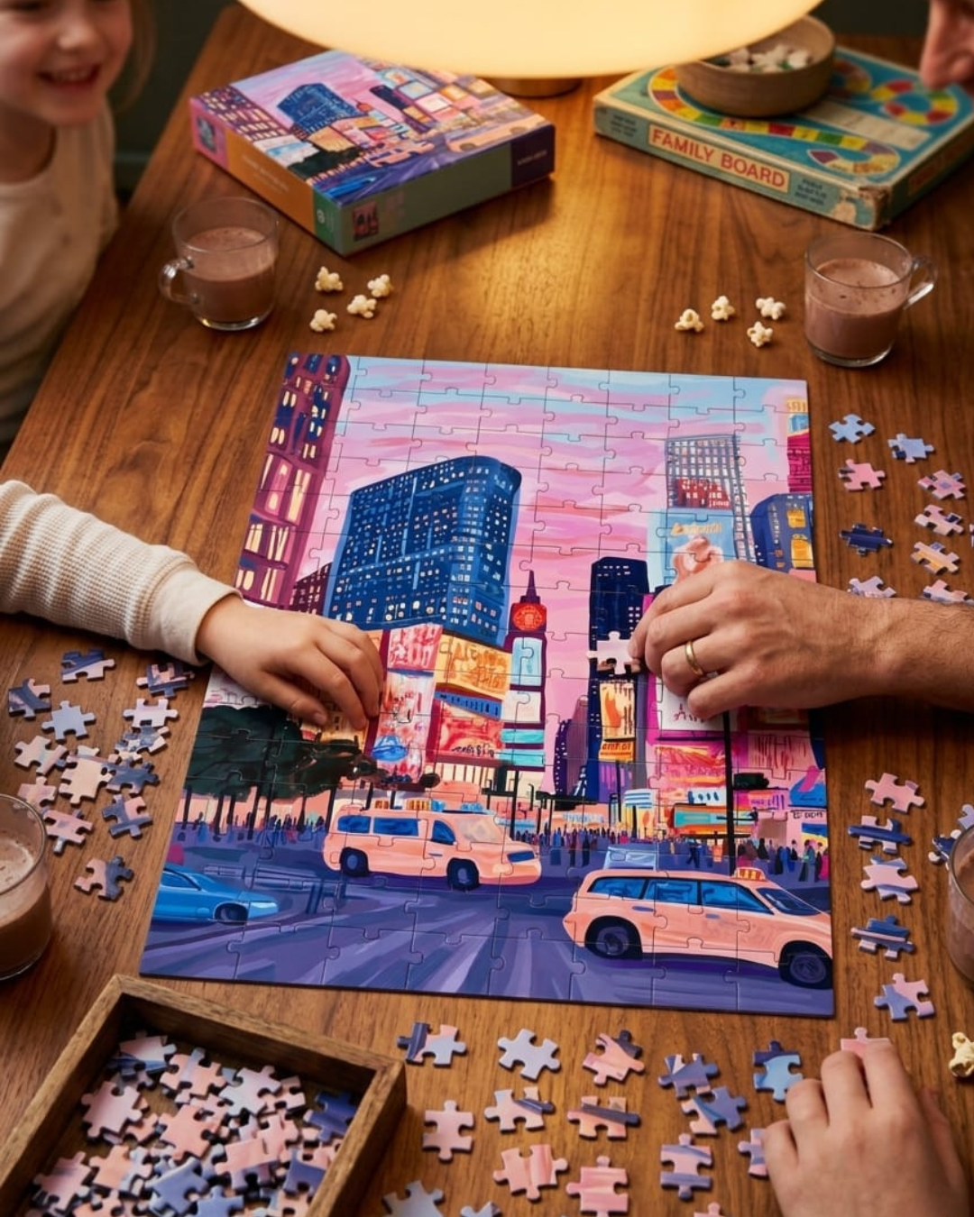 Times Square NYC Art Puzzle (A4, 120 Pieces)