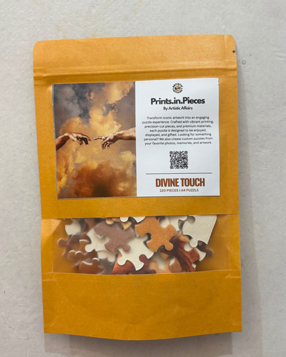 Divine Touch Creation of Adam Michelangelo fine art A4 120 piece jigsaw puzzle by Prints.in.Pieces Artistic Affairs India