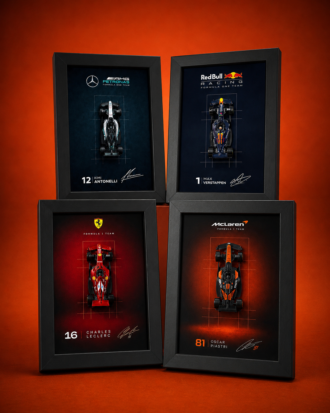 The Grid F1 Frame Combo — Red Bull, Mercedes, Ferrari &amp; McLaren