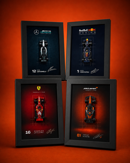 The Grid F1 Frame Combo — Red Bull, Mercedes, Ferrari &amp; McLaren