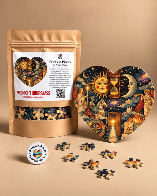 Midnight Hourglass Heart-Shaped Puzzle