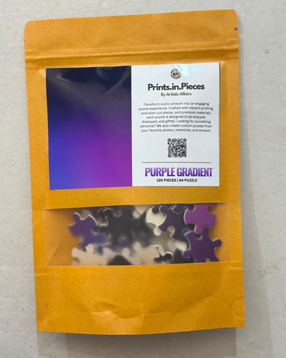 Purple gradient deep violet abstract minimalist A4 120 piece jigsaw puzzle by Prints.in.Pieces Artistic Affairs India