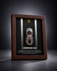 Lamborghini Sian 3D car frame with Hot Wheels diecast car by Artistic Affairs