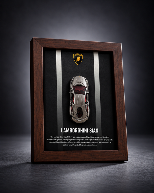 Lamborghini Sian 3D car frame with Hot Wheels diecast car by Artistic Affairs
