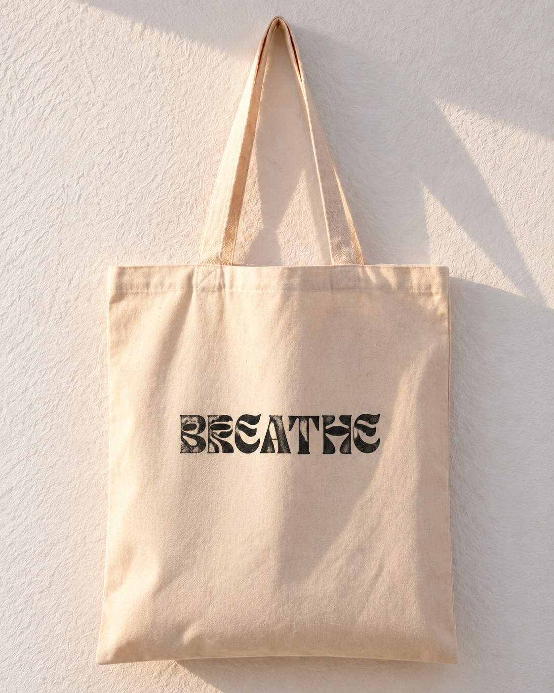 Breathe Distressed Retro Forest Tote Bag