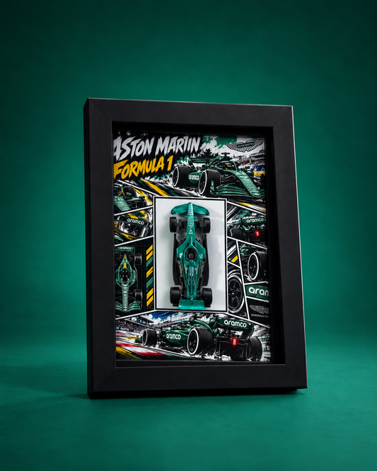Aston Martin F1 3D Hot Wheels car frame, main view