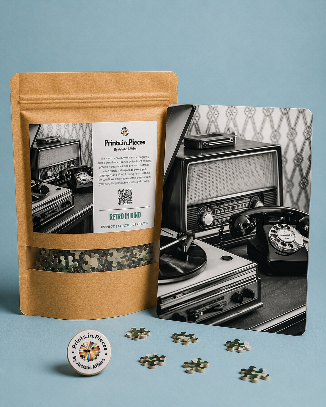 Retro in Dino Vintage Still Life Puzzle