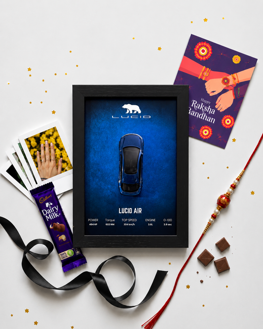 Lucid Air Rakhi Car Frame Hamper