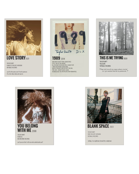 Taylor Swift Albums Polaroid Collection
