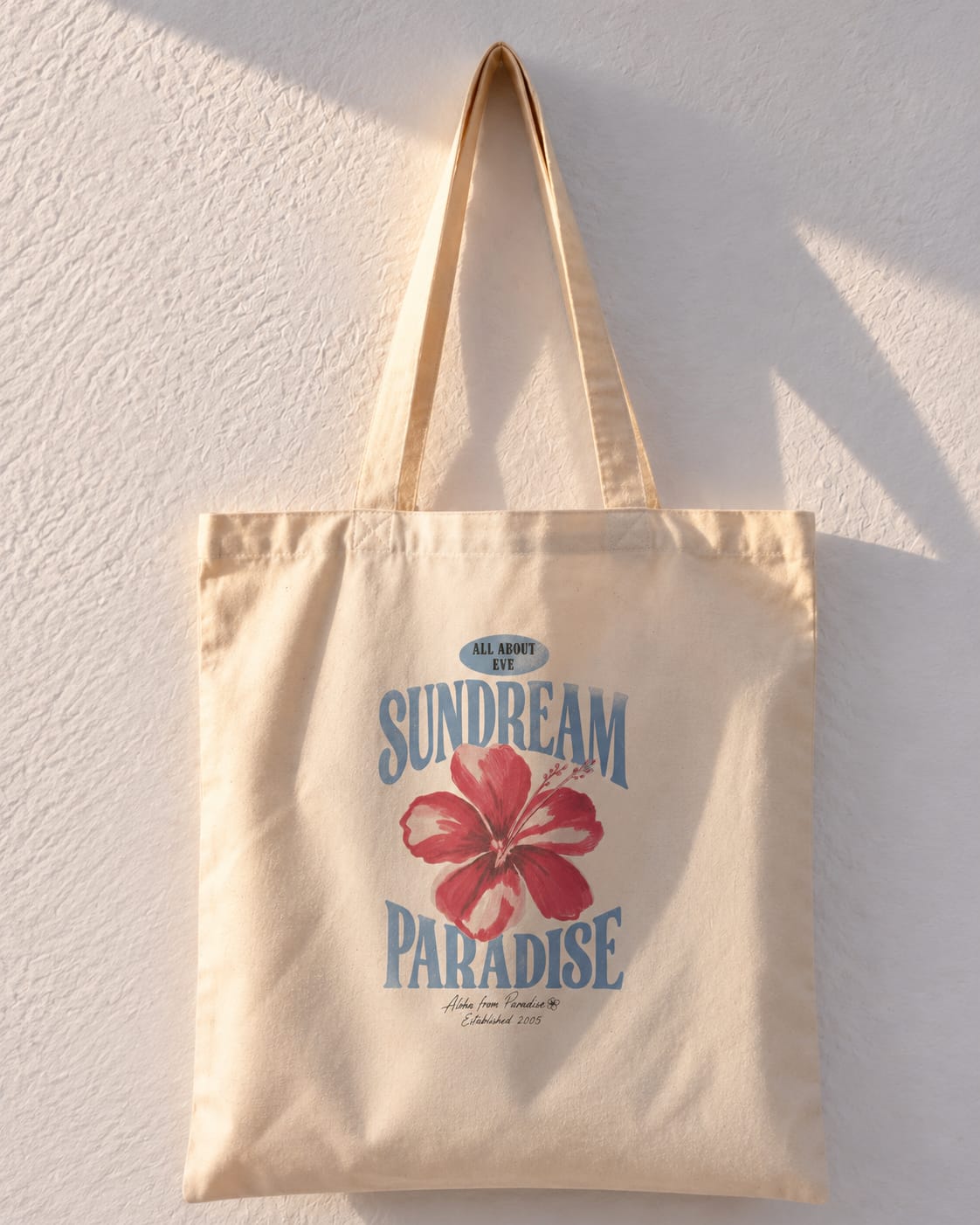 Sundream Paradise Floral Tropical Summer Tote Bag