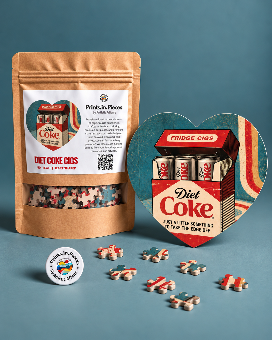 Diet Coke Cigs Heart-Shaped Puzzle
