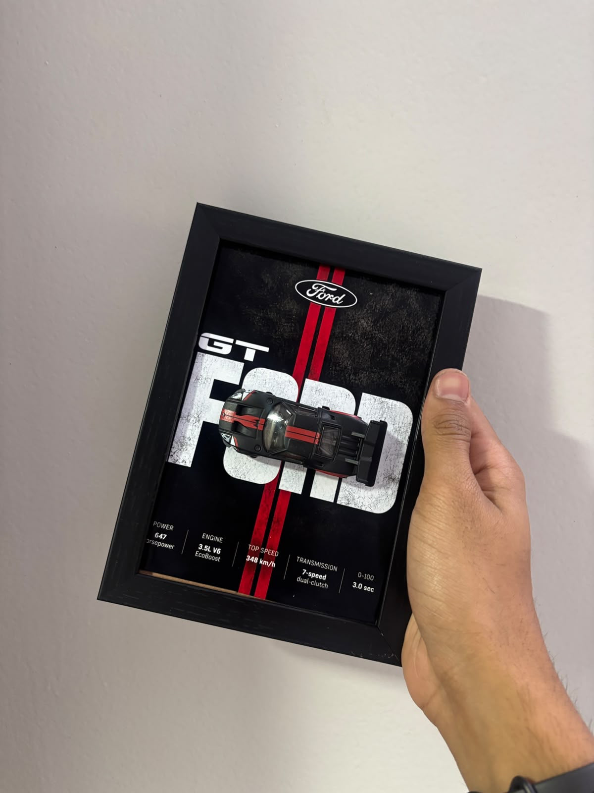 Ford GT Red Stripe 3D Car Frame