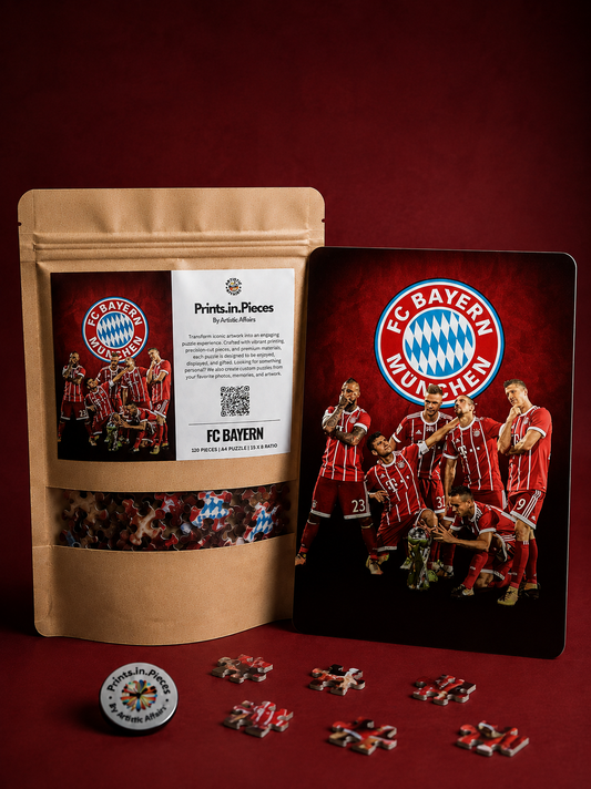 FC Bayern Munich Puzzle — 120 Piece Team Crest Trophy Art