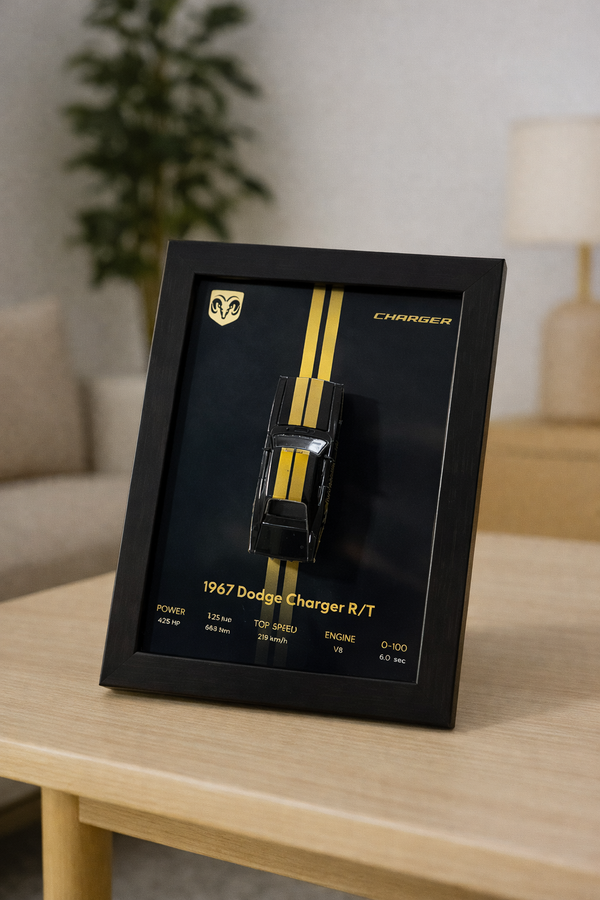 Dodge Charger 3d Car Frame (Black)