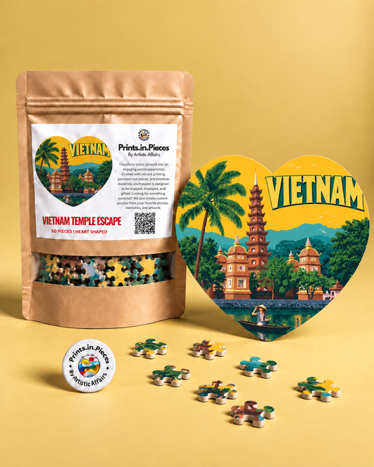 Vietnam Temple Escape Heart-Shaped Puzzle