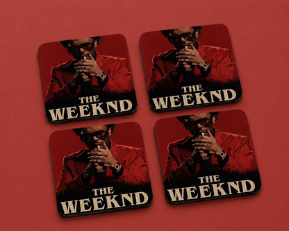 “The Weeknd” Portrait 10 x 10 cm drink coaster by Artistic Affairs