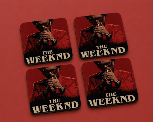 “The Weeknd” Portrait 10 x 10 cm drink coaster by Artistic Affairs