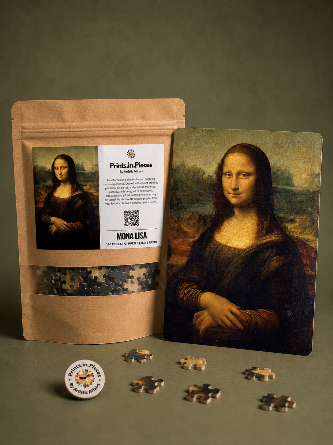 Mona Lisa Puzzle – 120 Piece Classic Masterpiece Puzzle