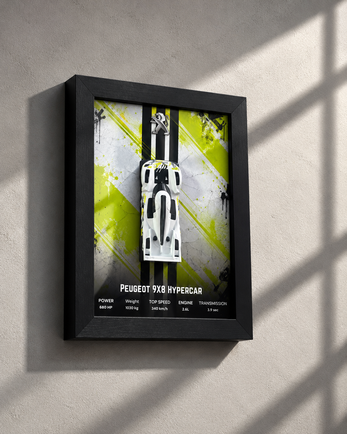 Peugeot 9X8 Hypercar 3D Car Frame