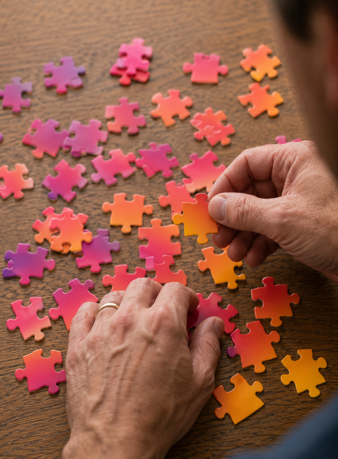 Gradient Puzzle — 120 Piece A4 Colorful Abstract Jigsaw