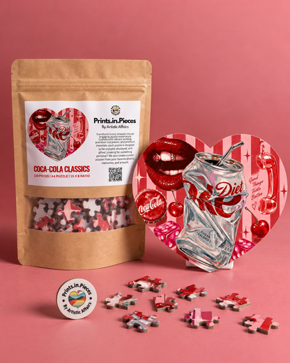 Diet Coke Classics Pop Art Heart Shaped Puzzle