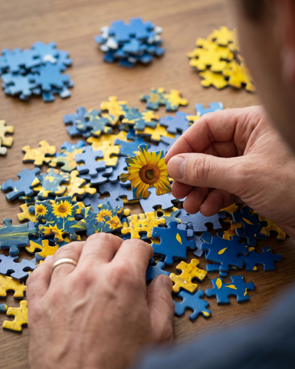Sunflower Field Art Puzzle (A4, 120 Pieces)