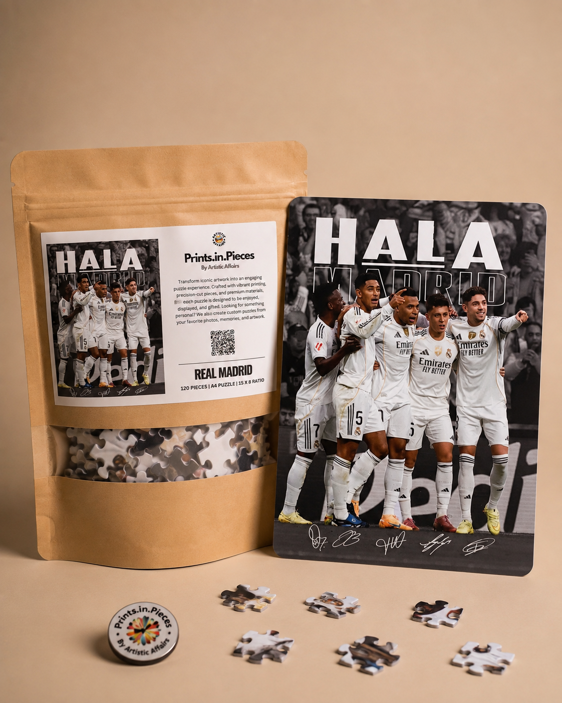 Real Madrid Puzzle “Hala Madrid” – 120 Piece Football Puzzle