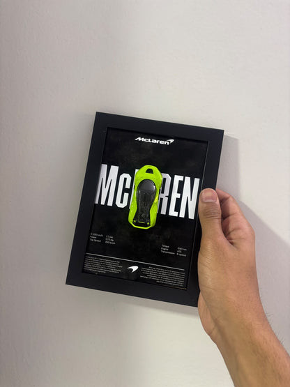 McLaren W1 diecast shadow box frame, view 3