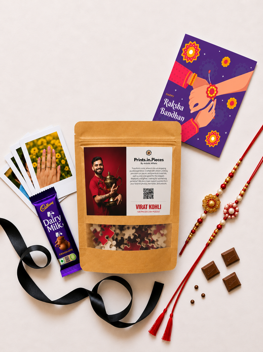 Iconic Artwork Puzzle Rakhi Hamper
