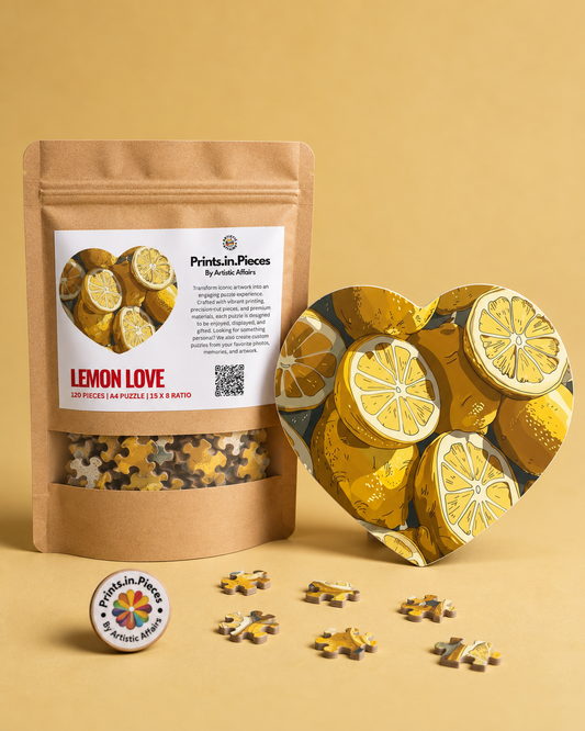 Lemon Love Citrus Heart Shaped Puzzle