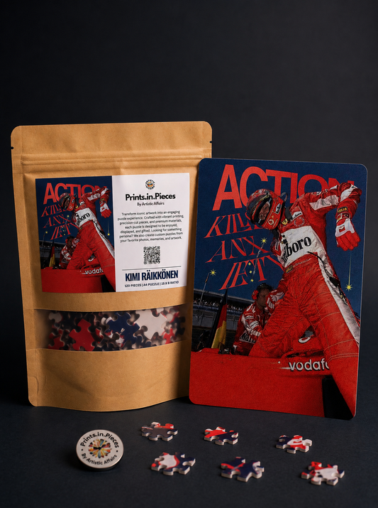 Kimi Räikkönen Ferrari F1 Puzzle — Action Kills Anxiety 120 Piece