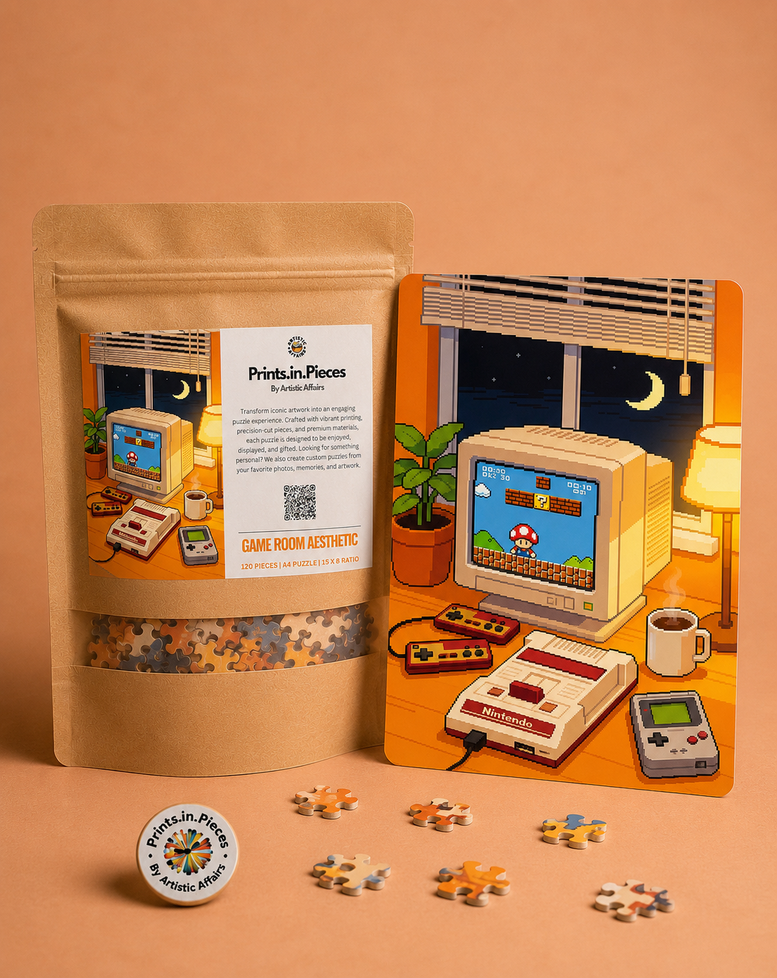 Game Room Aesthetic Retro Console Puzzle