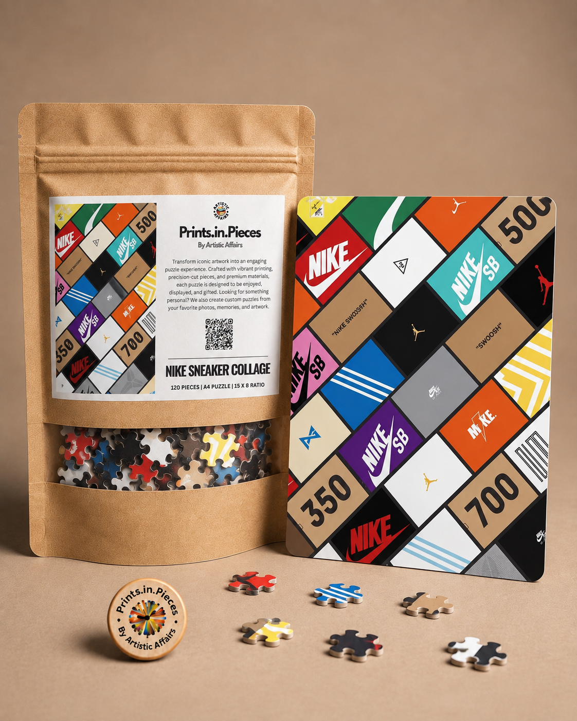 Nike Sneaker Collage Puzzle (A4, 120 Pieces)